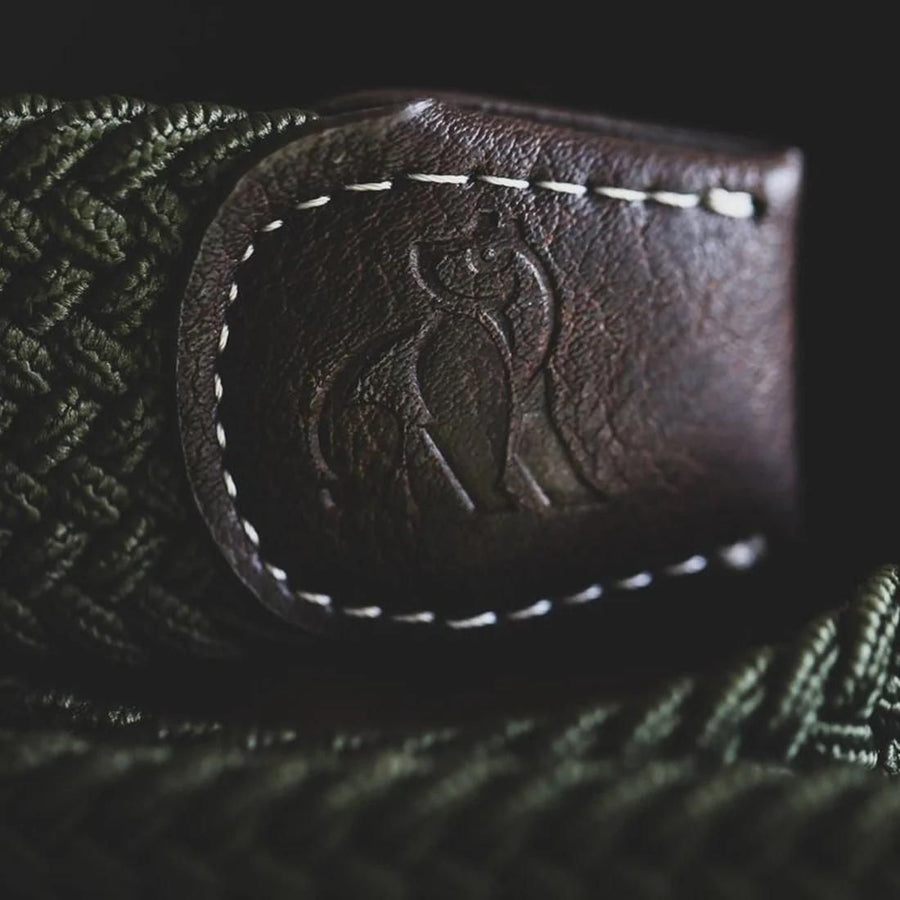 Woven Belt - White Fine Stripe