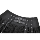 Dark in Love Punk Eyelet Lace Layered Mini Skirt