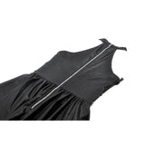 Dark in Love Valentina Red Velvet Mesh Panel Goth Dress