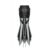 Dark in Love Nevaeh Gothic Lace and Mesh Mermaid Skirt