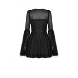 Dark in Love Greta Dark Mystique Gothic Lace-Up Mesh Dress