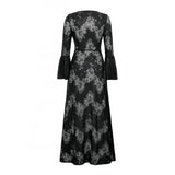 Dark in Love Emersyn Elegant Gothic Lace-Trimmed Long Robe