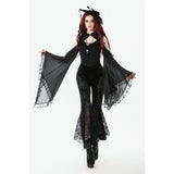 Dark in Love Erzebeth Velvet Lace Flare Trousers
