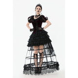 Dark in Love Isolde Velvet & Lace Puff Sleeve Bolero