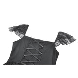 Dark in Love Black Gothic Sweet Bow Lace Lolita Dress
