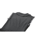 Dark In Love Gwendolyn Lace Panel Goth Mini Dress in Black