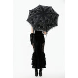 Dark in Love Belladonna Embroidered Folding Parasol