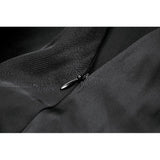 Dark in Love Belladonna Lace-Up High Collar Puff Sleeve Goth Dress  in Black