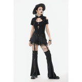 Dark in Love Seraphine Lace Off-Shoulder Goth Top in Black