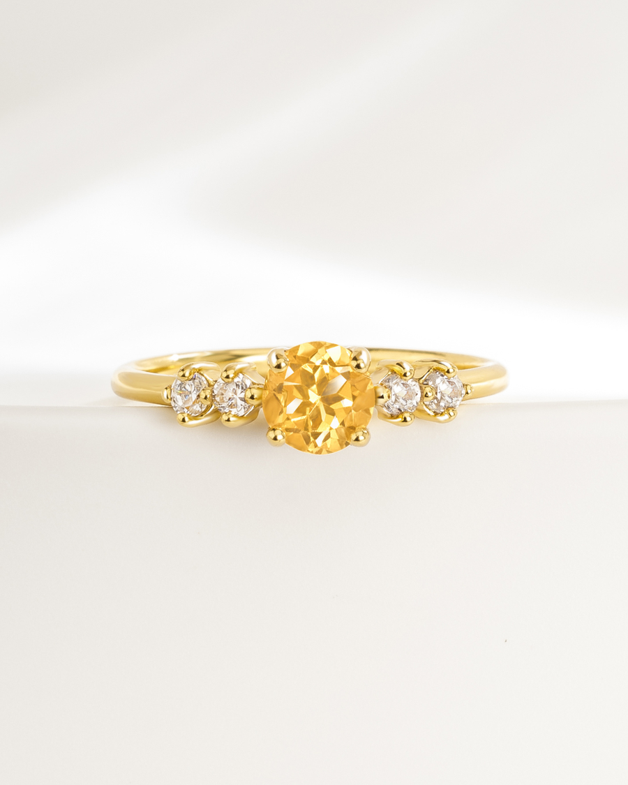 Citrine Everyday Jewellery Gift Set in 18k Gold Vermeil