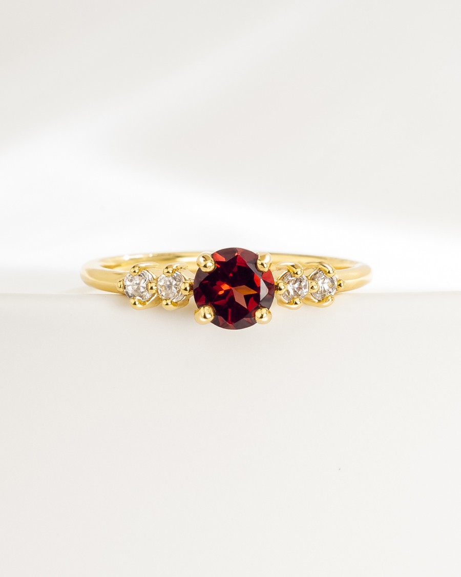 Garnet Everyday Jewellery Gift Set in 18k Gold Vermeil