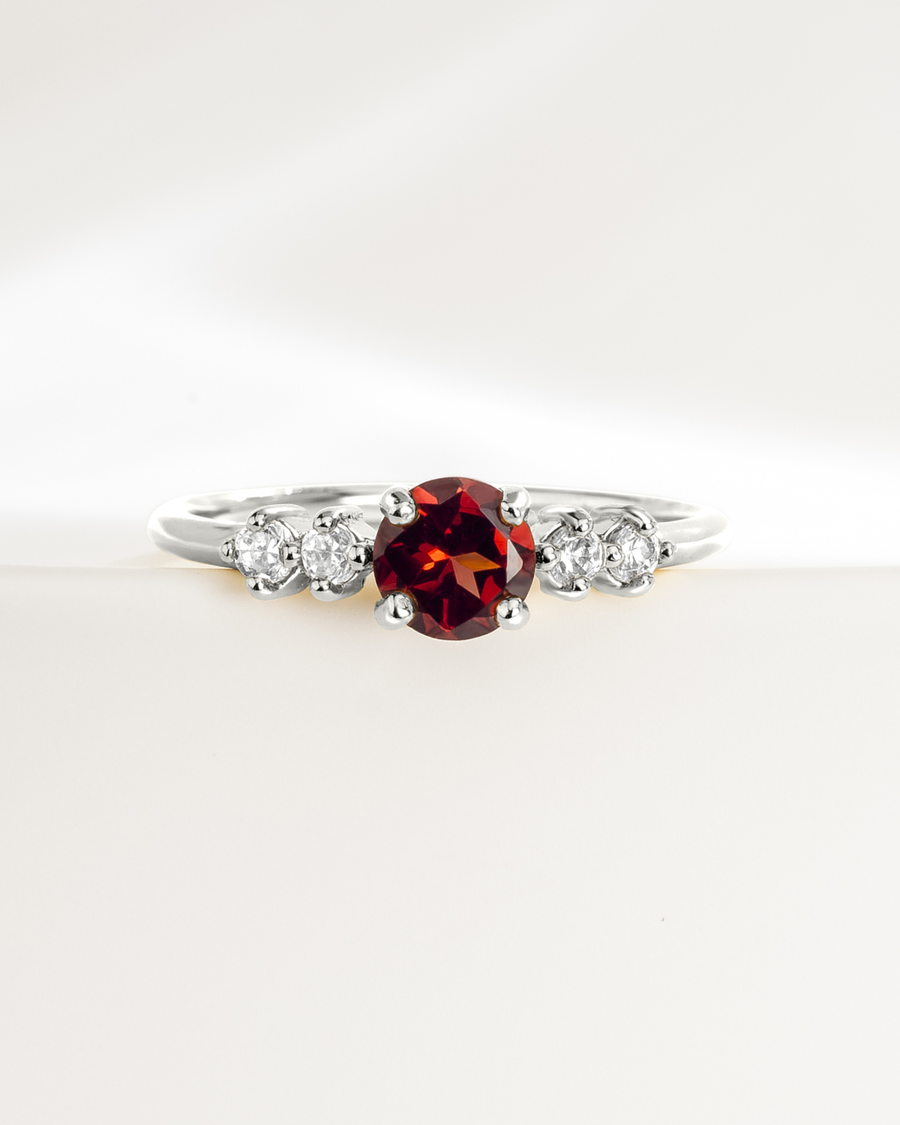 Garnet Everyday Jewellery Gift Set in Sterling Silver