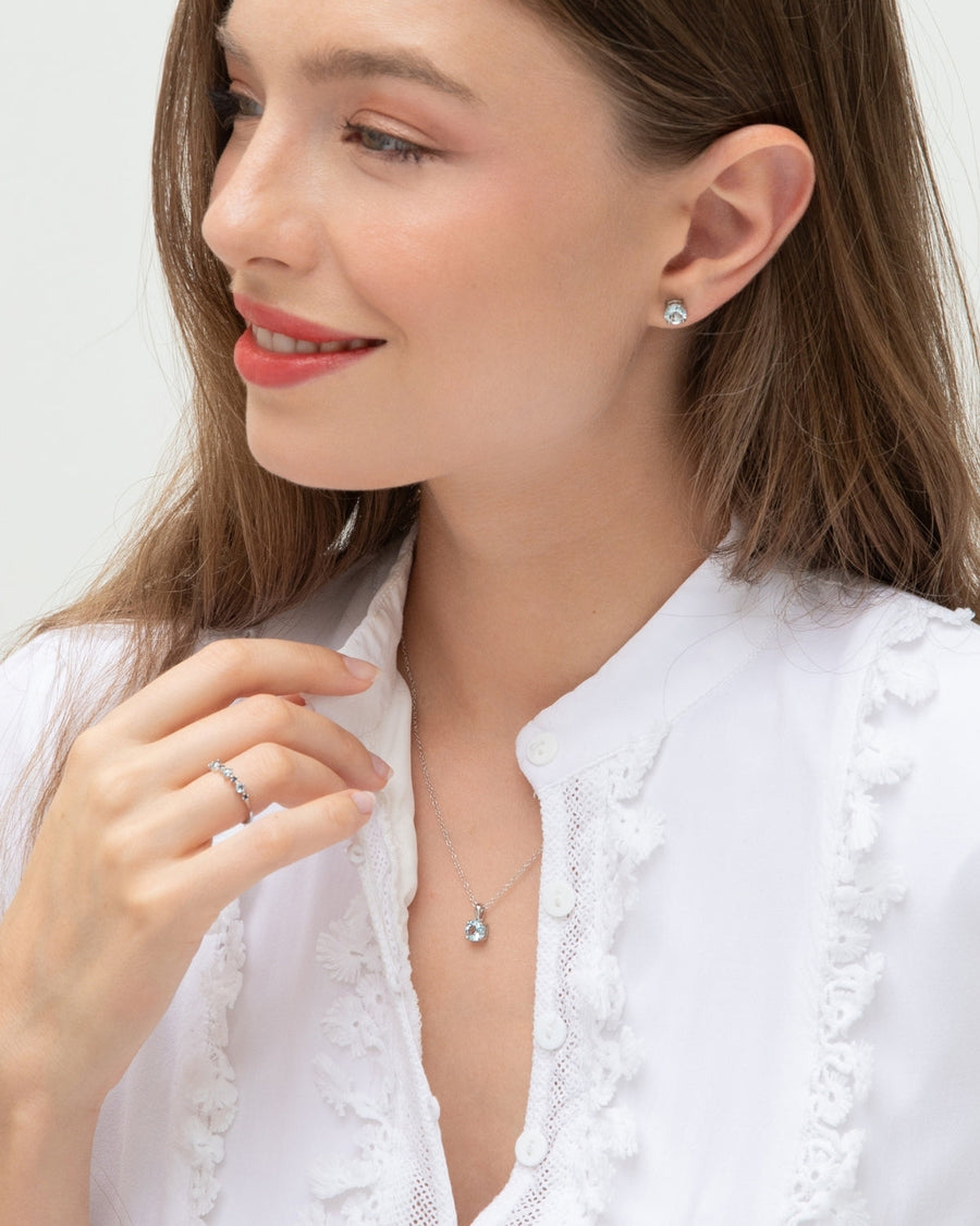 Blue Topaz Everyday Jewellery Gift Set in Sterling Silver