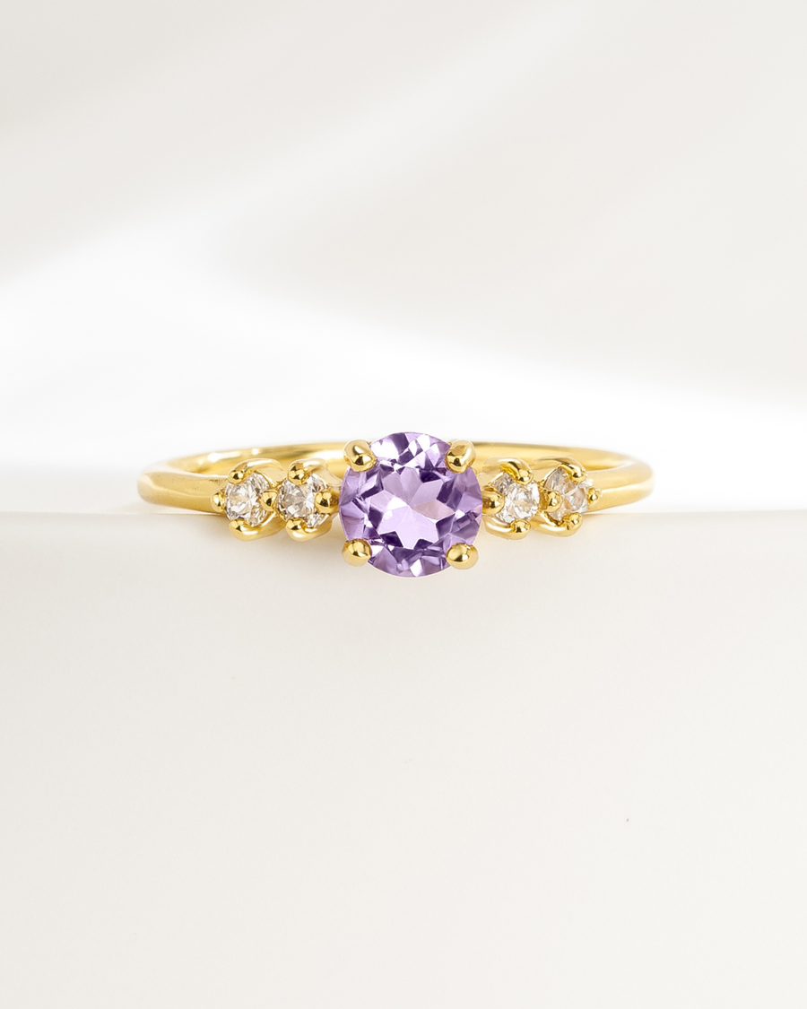 Lavender Amethyst Everyday Jewellery Gift Set in 18k Gold Vermeil