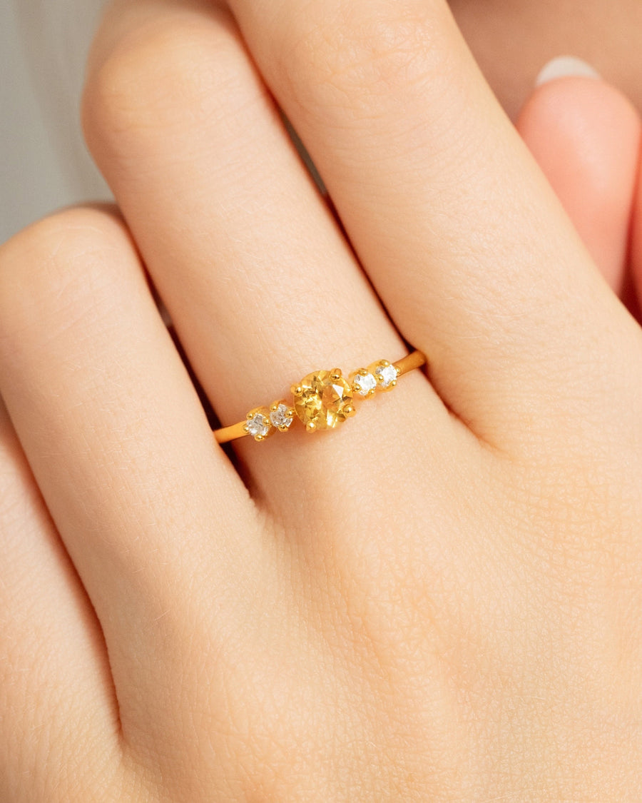 Citrine Everyday Jewellery Gift Set in 18k Gold Vermeil
