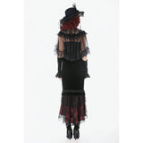 Dark in Love Gothic Elegant Velvet Mermaid Skirt