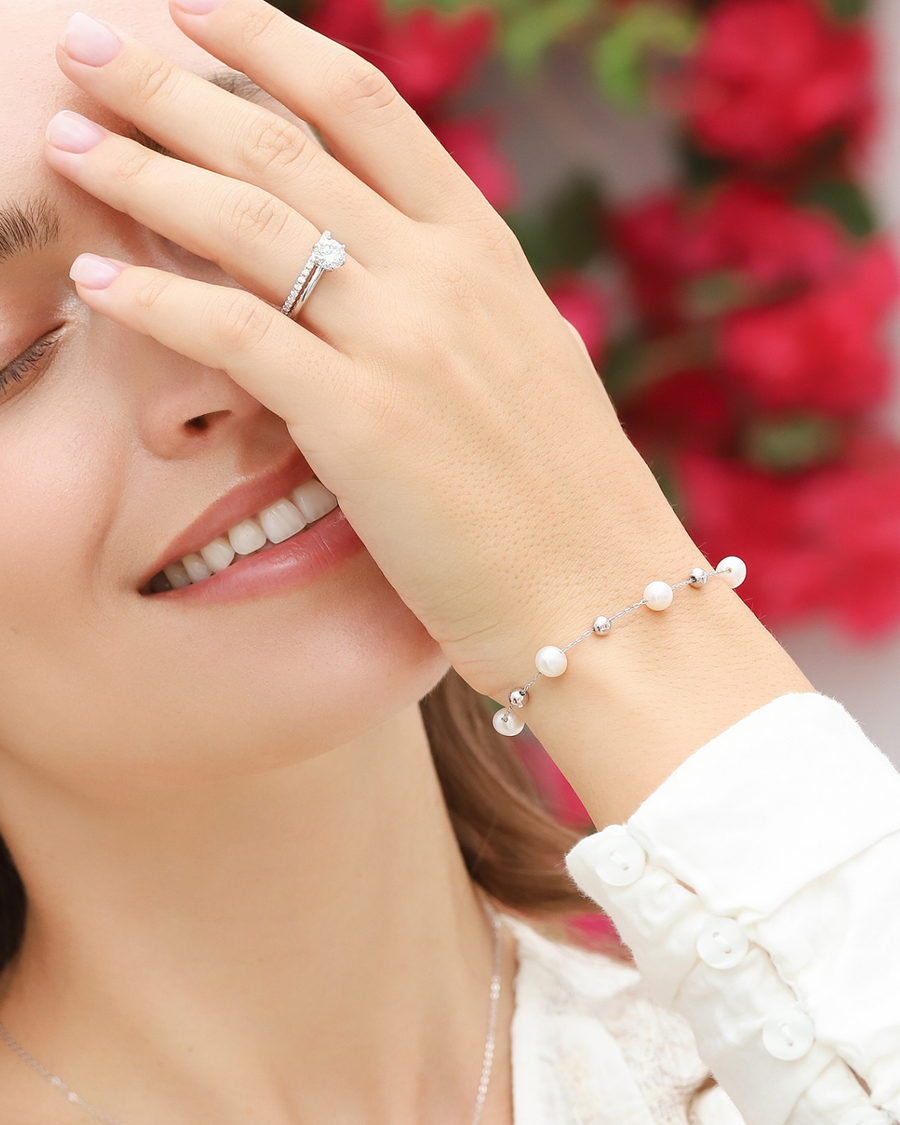 Pearl Bracelet in Sterling Silver