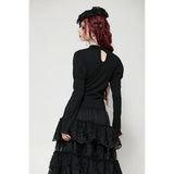 Dark in Love Avalon Gothic Embroidered Puff Sleeve Top