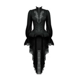 Dark in Love Felicity Gothic Lacey Zip Up Tailcoat Shirt