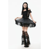 Dark in Love Valeria Gothic Hoop Mini Petticoat in Black