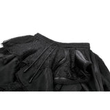 Dark in Love Morrigan Ruffled Goth Midi Skirt in Black
