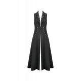 Dark in Love Collete Punk Sleeveless Long Fitted Coat