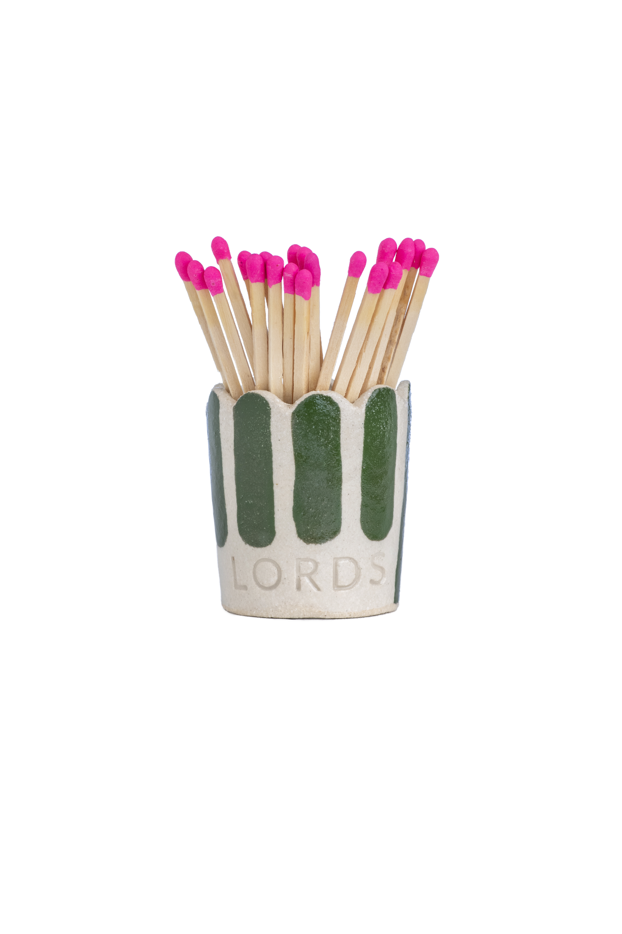 Ceramic Scallop Edge Match Pot Various Styles