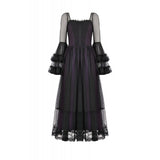 Dark in Love Lilith Bell Sleeve Gothic Maxi Dress