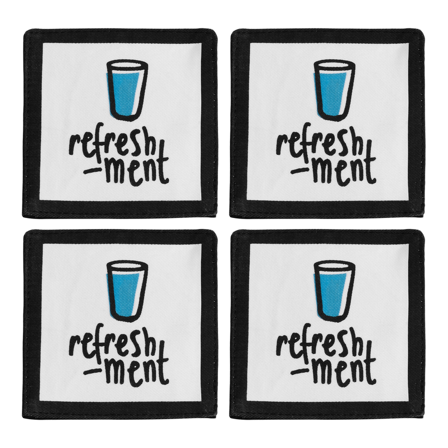 Set of Four Refreshment Coasters | Doodle