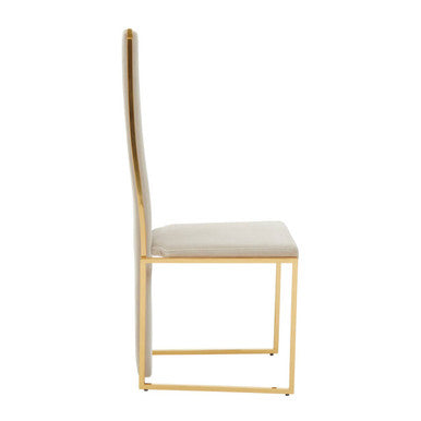 Gold Frame High Back Dining Chair | Deana