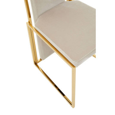 Gold Frame High Back Dining Chair | Deana