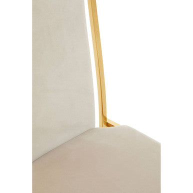 Gold Frame High Back Dining Chair | Deana