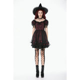 Dark in Love Red Black Lace Princess Dress