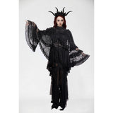 Dark in Love Zuri Vintage Lace Cape with Flowing Sleeves
