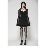 Dark in Love Greta Dark Mystique Gothic Lace-Up Mesh Dress