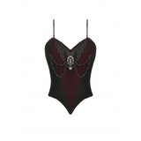 Dark in Love Morrigan Velvet & Lace Chain-Detail Top