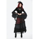 Dark in Love Gothic Velvet Lace High-Neck Top