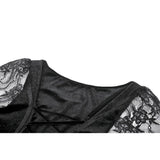 Dark in Love Classic Gothic Velvet & Lace Embroidered Dress