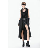 Dark in Love Collete Punk Sleeveless Long Fitted Coat