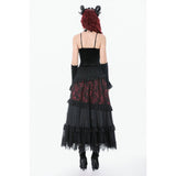 Dark in Love Dark Spliced Lace Maxi Skirt
