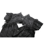Dark in Love Seraphine Lace Shoulder Goth Top
