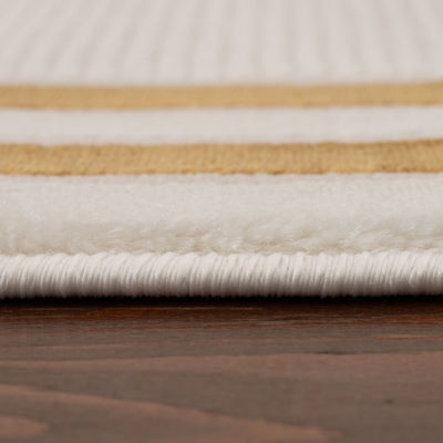 Carmel Cream-Gold Bordered Rug | 6060