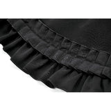 Dark in Love Lolita-Inspired Ruffled Mini Skirt in Black