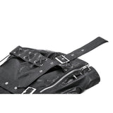 Dark in Love Vespera One-Shoulder Spiked Faux Leather Corset Top