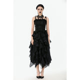 Dark in Love Selene Ruffled Floral Jacquard Corset Top