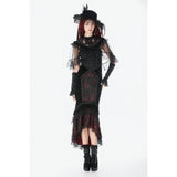 Dark in Love Gothic Elegant Velvet Mermaid Skirt