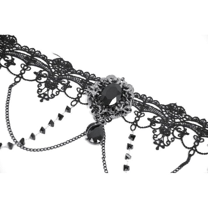 Dark In Love Adelina Vintage Lace Layered Choker