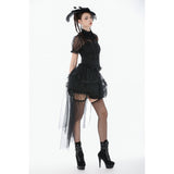 Dark in Love Gothic Tailed Sheer Mesh Petticoat Skirt