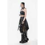Dark in Love Ravena Buckled Faux Leather Corset Top
