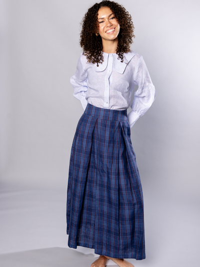 Maxi skirt with pockets Organic Linen – Valery | No More Nobody